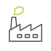 Modular furniture factory icon