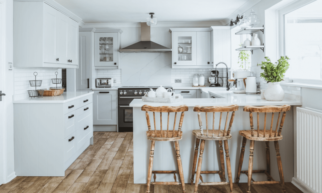 Compact modular kitchen with smart solutions