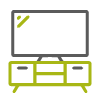 TV unit icon with storage space.